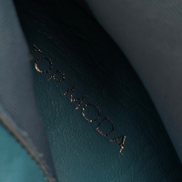 Top Moda Rhinestone Knee Length Boots Side Zip Women's Blue Size US5.5 EU36 - Picture 8 of 13